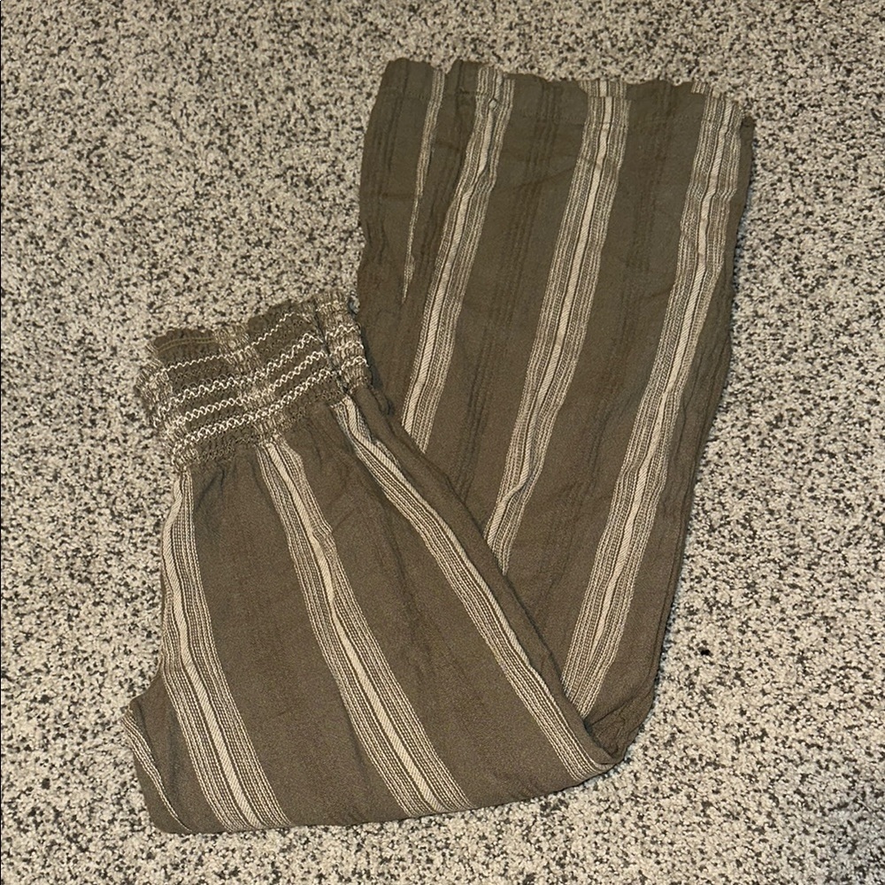 Striped linen pants